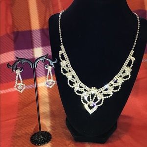 Silver Tone and Crystals Wedding Accessories